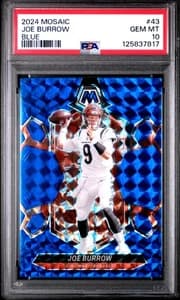 2024 Panini Mosaic Joe Burrow Blue PSA 10 — seller's listing photo