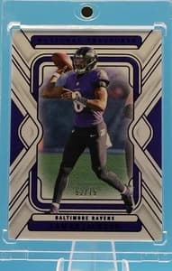 2024 Panini National Treasures Lamar Jackson Purple /75 Raw — seller's listing photo