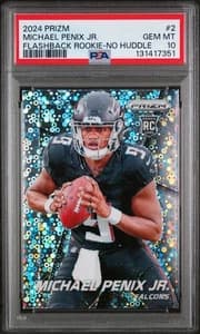 2024 Panini Prizm Michael Penix Jr. Flashback RC · No Huddle PSA 10 — seller's listing photo